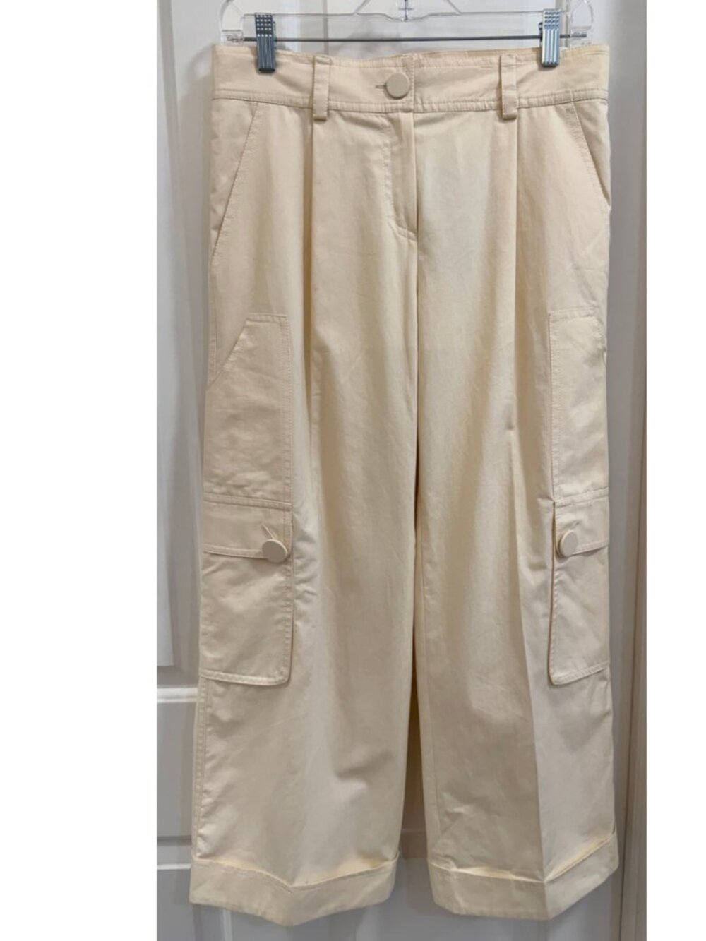 Missoni Adelia NWT Ivory Wide Leg Cargo Pants 40